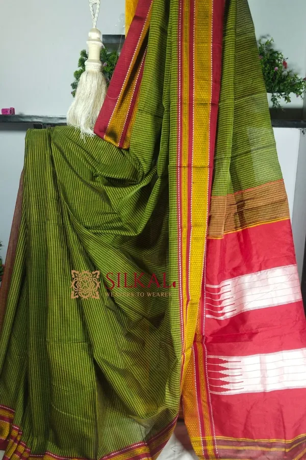 Ilkal_Kaddi_Cotton_Saree_Code-_SKL1493