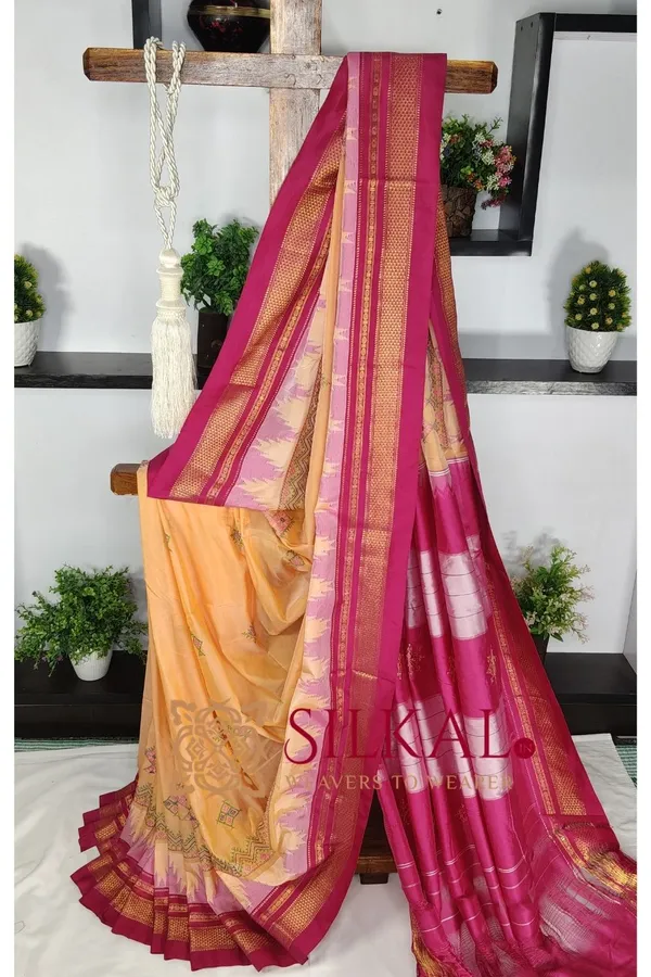 Ilkal_Kasuti_Tample_Border_Sarees_Code-_SKL03655