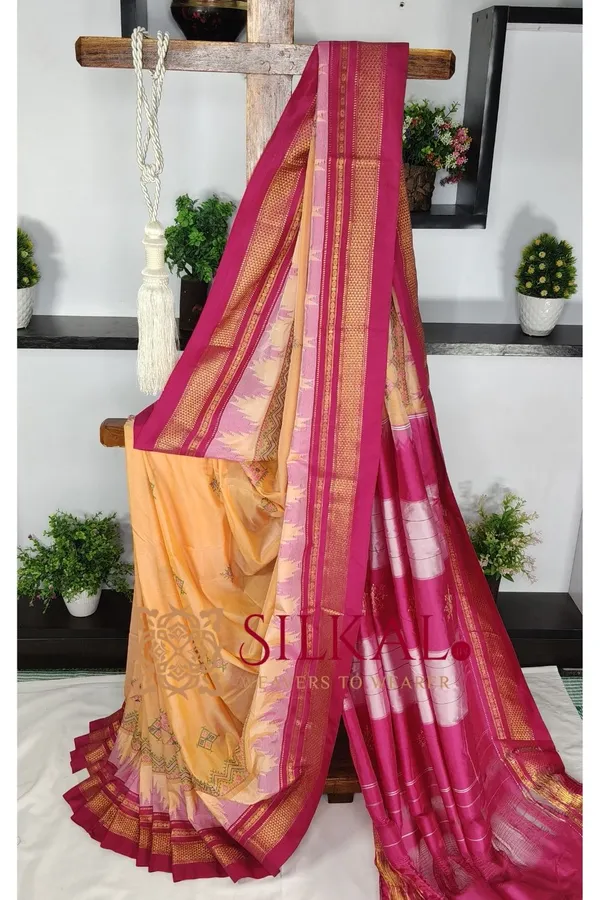Ilkal_Kasuti_Tample_Border_Sarees_Code-_SKL03655