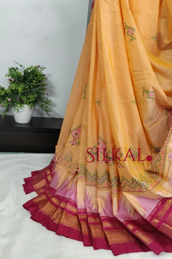 Ilkal_Kasuti_Tample_Border_Sarees_Code-_SKL03655