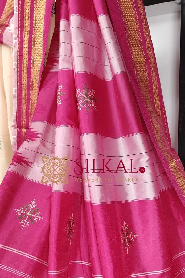 Ilkal_Kasuti_Tample_Border_Sarees_Code-_SKL03656