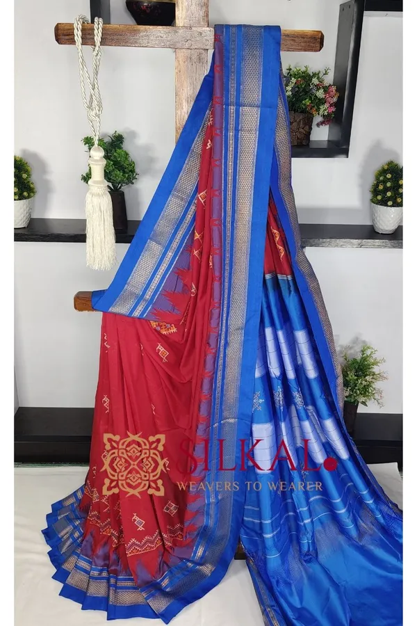 Ilkal_Kasuti_Tample_Border_Sarees_Code-_SKL03657