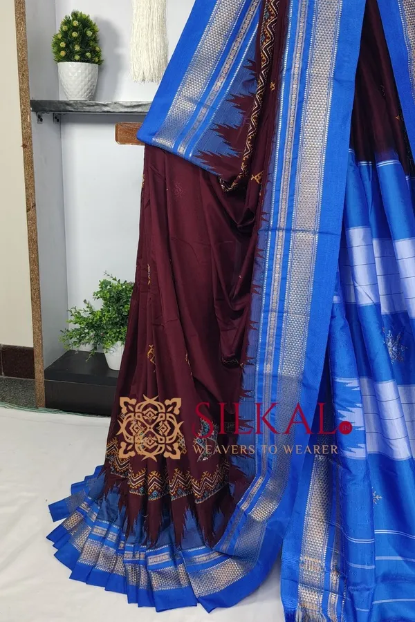 Ilkal_Kasuti_Tample_Border_Sarees_Code-_SKL03658