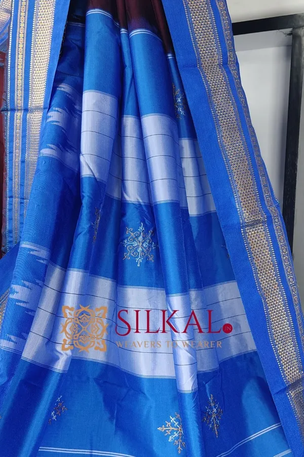 Ilkal_Kasuti_Tample_Border_Sarees_Code-_SKL03658