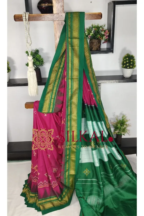 Ilkal_Kasuti_Tample_Border_Sarees_Code-_SKL03659
