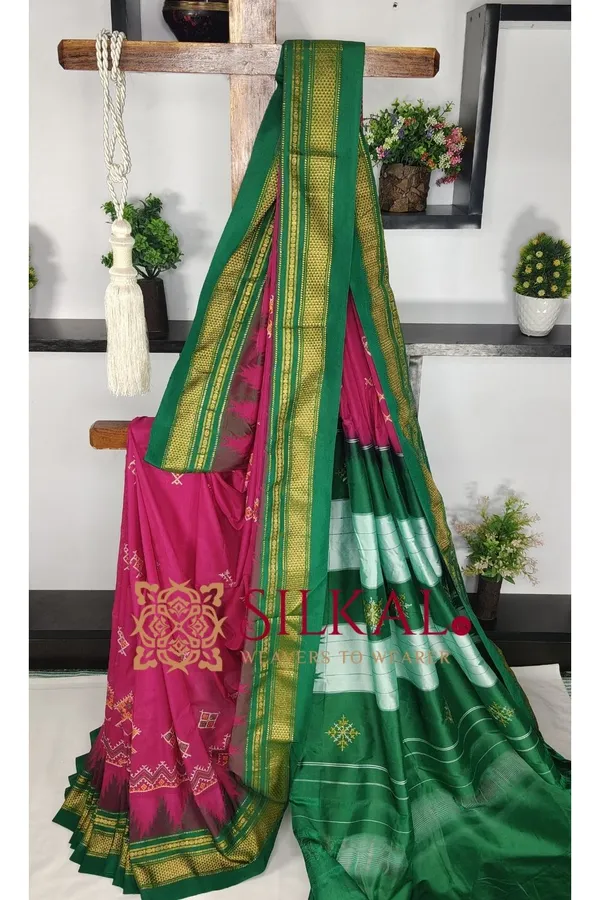 Ilkal_Kasuti_Tample_Border_Sarees_Code-_SKL03659