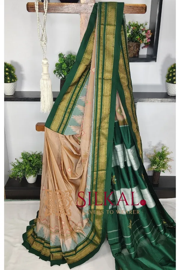 Ilkal_Kasuti_Tample_Border_Sarees_Code-_SKL03660