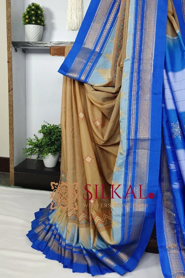 Ilkal_Kasuti_Tample_Border_Sarees_Code-_SKL03661
