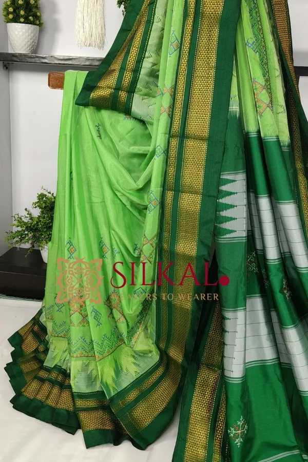 Ilkal_Kasuti_Tample_Border_Sarees_Code-_SKL03662