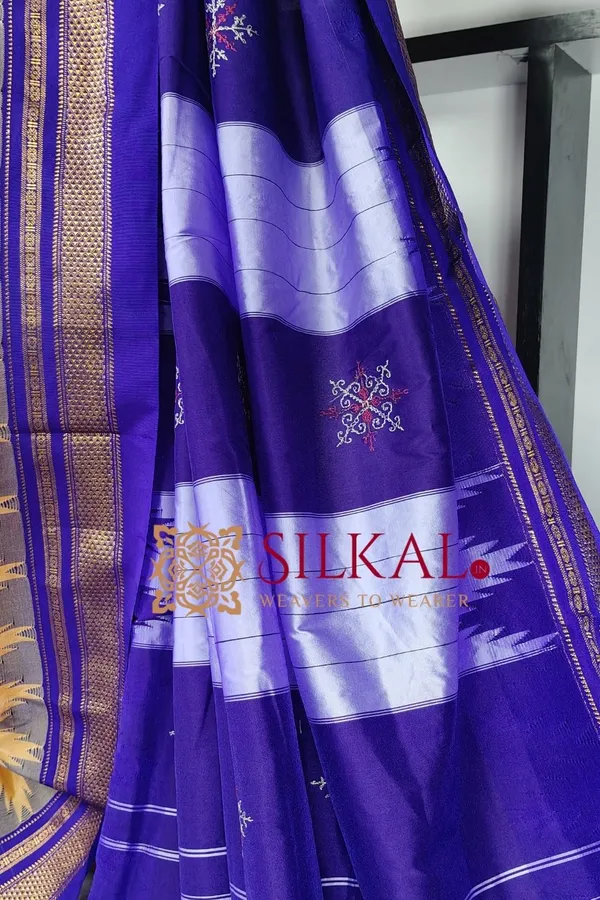 Ilkal_Kasuti_Tample_Border_Sarees_Code-_SKL03663