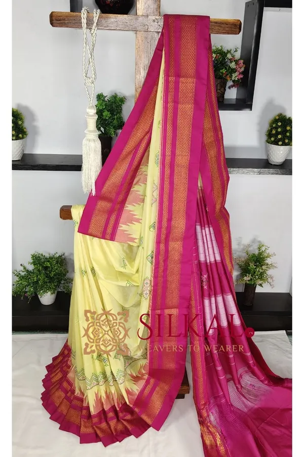 Ilkal_Kasuti_Tample_Border_Sarees_Code-_SKL03664