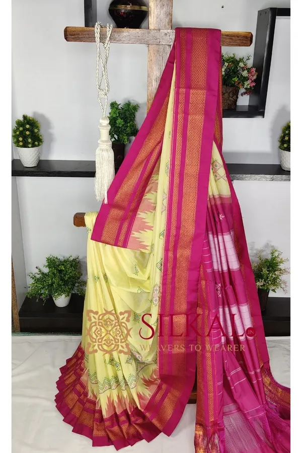 Ilkal_Kasuti_Tample_Border_Sarees_Code-_SKL03664