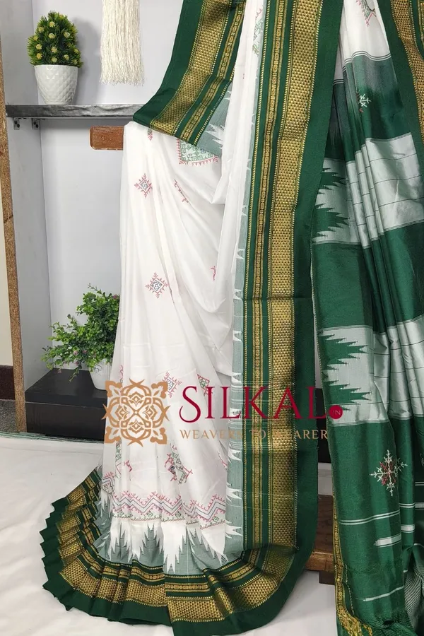 Ilkal_Kasuti_Tample_Border_Sarees_Code-_SKL03665