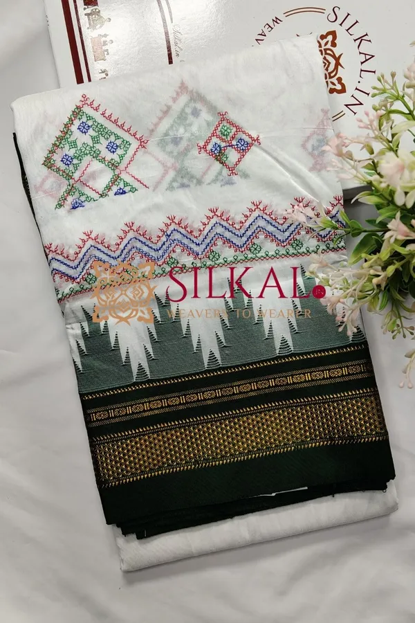 Ilkal_Kasuti_Tample_Border_Sarees_Code-_SKL03665