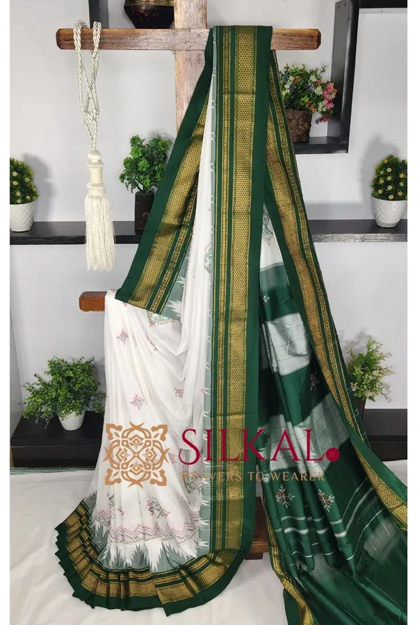 Ilkal_Kasuti_Tample_Border_Sarees_Code-_SKL03665