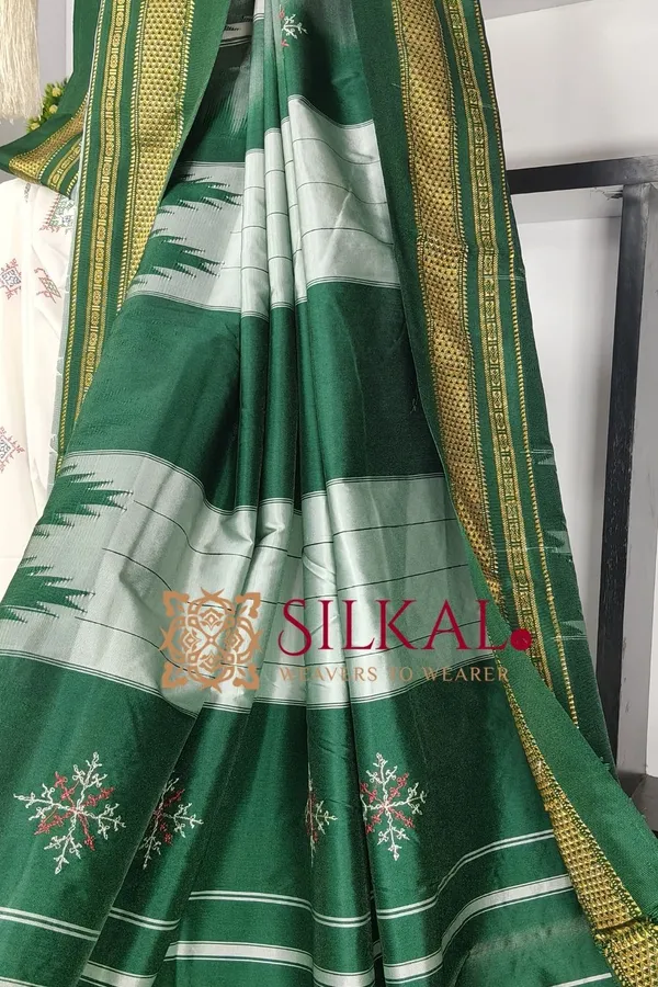 Ilkal_Kasuti_Tample_Border_Sarees_Code-_SKL03665