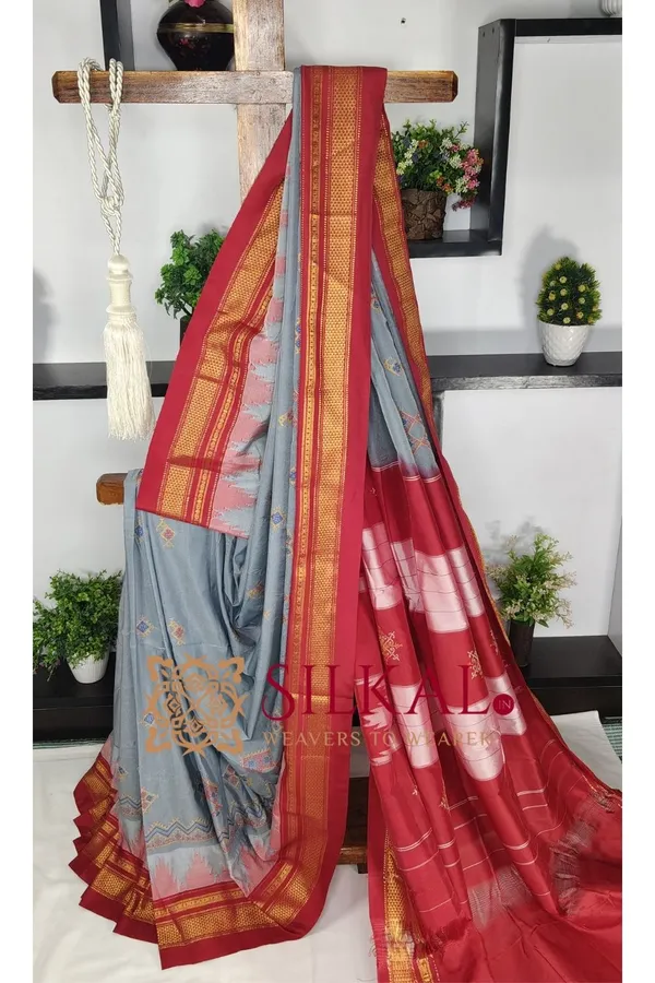 Ilkal_Kasuti_Tample_Border_Sarees_Code-_SKL03666