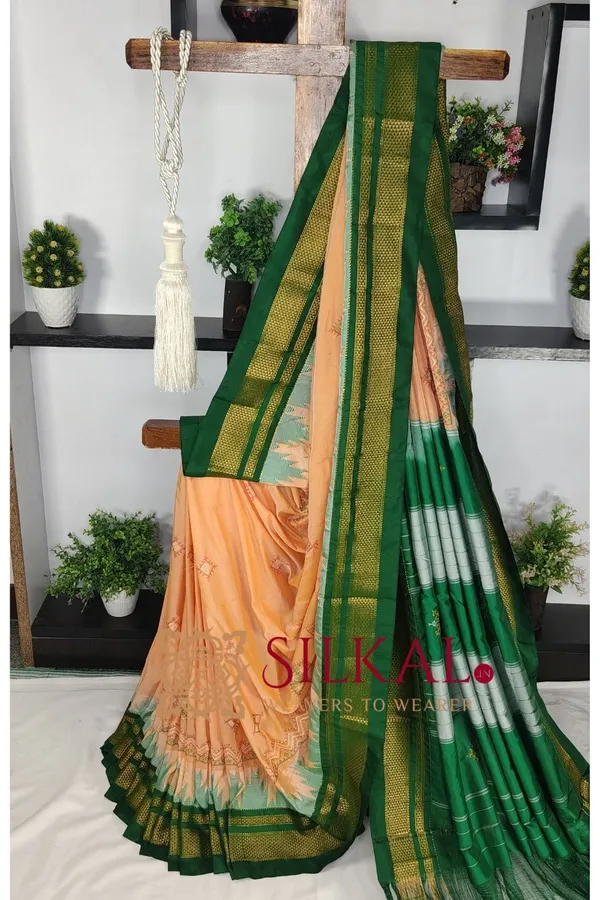 Ilkal_Kasuti_Tample_Border_Sarees_Code-_SKL03667