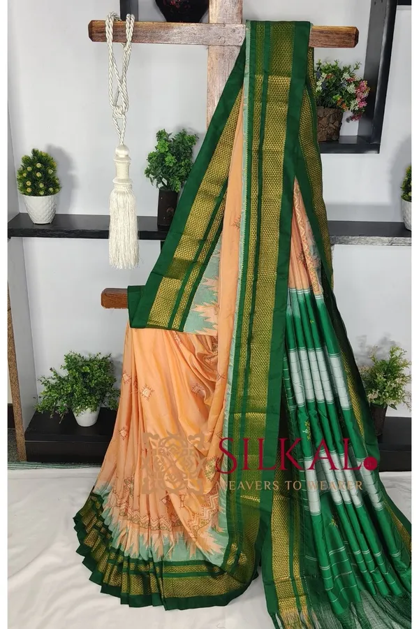 Ilkal_Kasuti_Tample_Border_Sarees_Code-_SKL03667