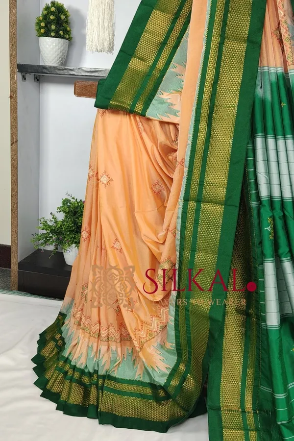 Ilkal_Kasuti_Tample_Border_Sarees_Code-_SKL03667