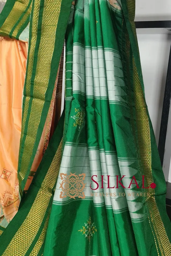 Ilkal_Kasuti_Tample_Border_Sarees_Code-_SKL03667