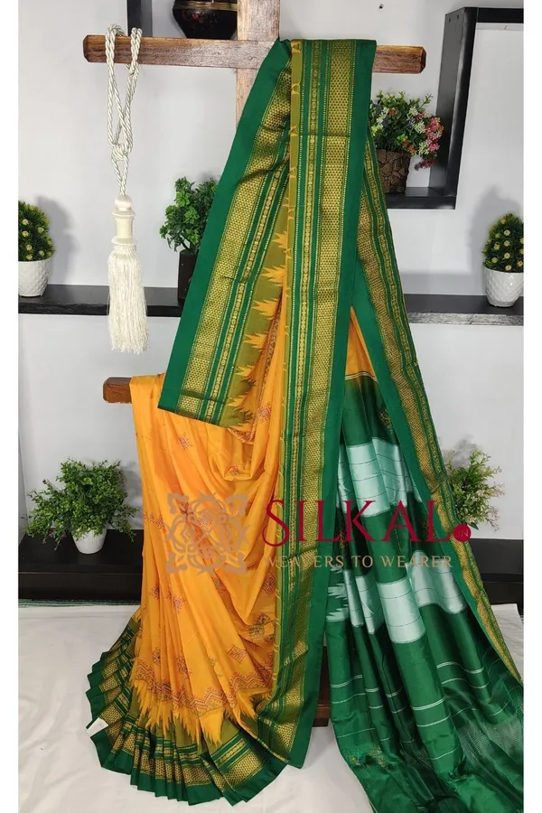 Ilkal_Kasuti_Tample_Border_Sarees_Code-_SKL03668