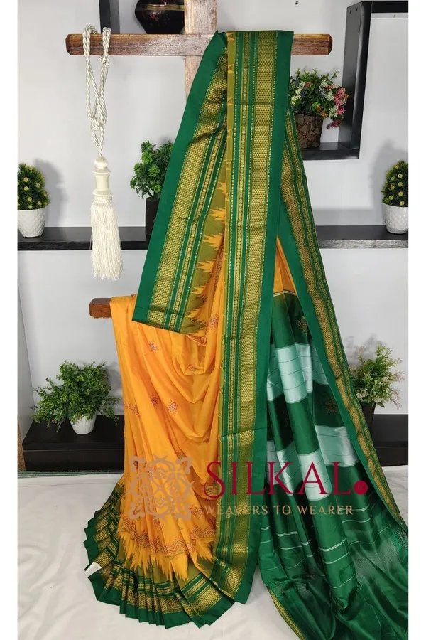 Ilkal_Kasuti_Tample_Border_Sarees_Code-_SKL03668