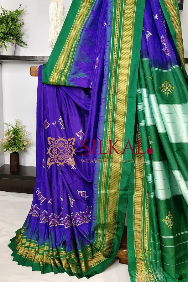 Ilkal_Kasuti_Tample_Border_Sarees_SKL03786
