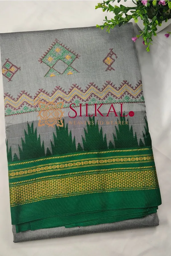 Ilkal_Kasuti_Tample_Border_Sarees_SKL03815
