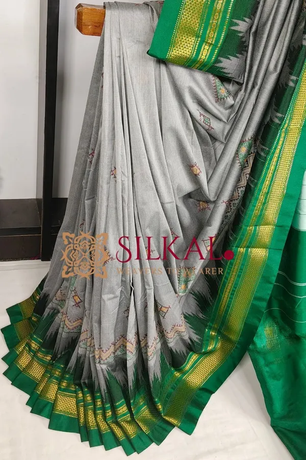Ilkal_Kasuti_Tample_Border_Sarees_SKL03815