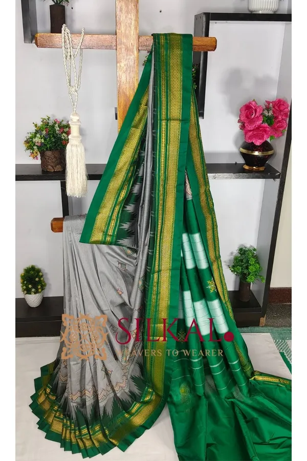 Ilkal_Kasuti_Tample_Border_Sarees_SKL03815