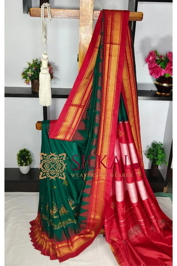 Ilkal_Kasuti_Tample_Border_Sarees_SKL03816