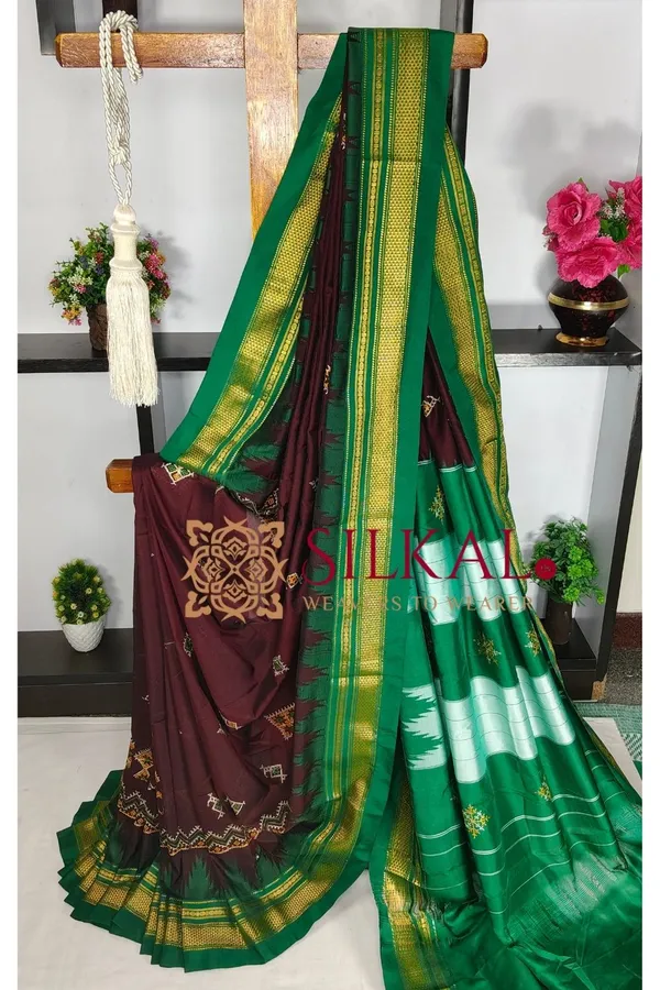 Ilkal_Kasuti_Tample_Border_Sarees_SKL03817
