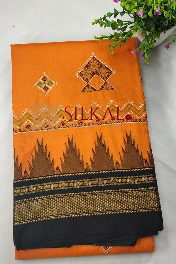Ilkal_Kasuti_Tample_Border_Sarees_SKL03818