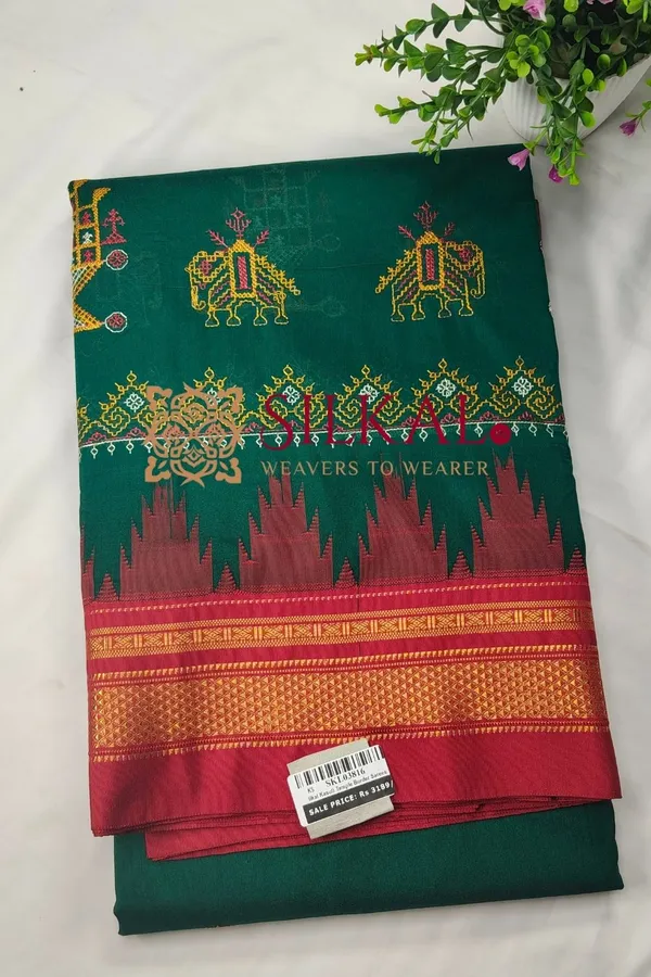 Ilkal_Kasuti_Tample_Border_Sarees_SKL03819
