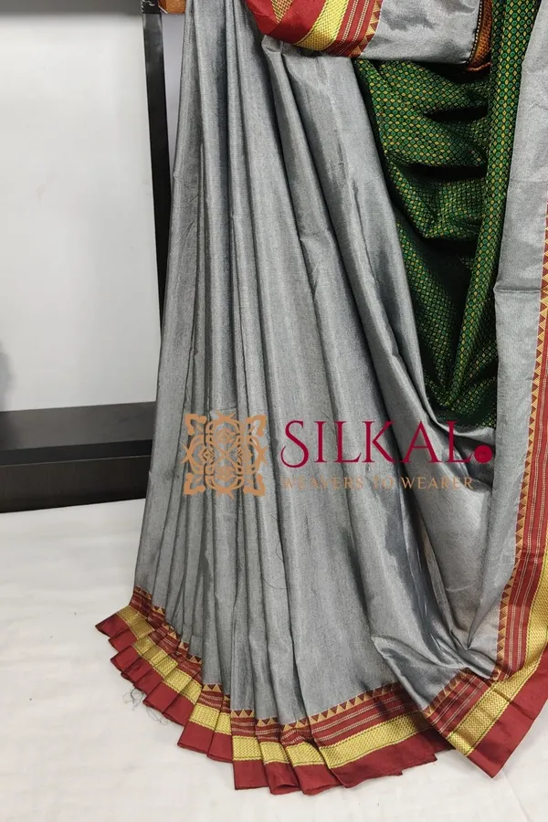 Ilkal_Khan_Viscose_Cotton__Saree_SKL03793