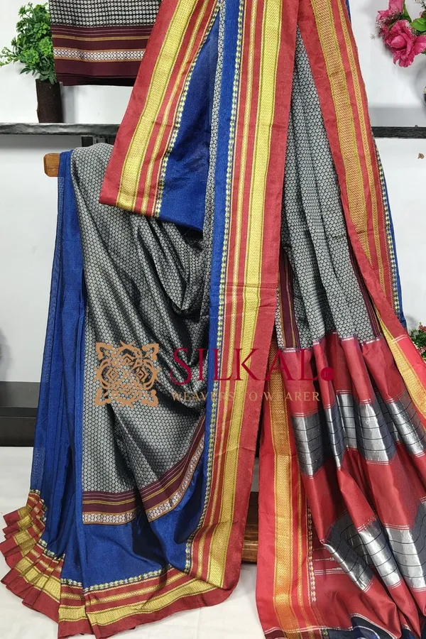 Ilkal_Khan_Viscose_Cotton__Saree_SKL03794