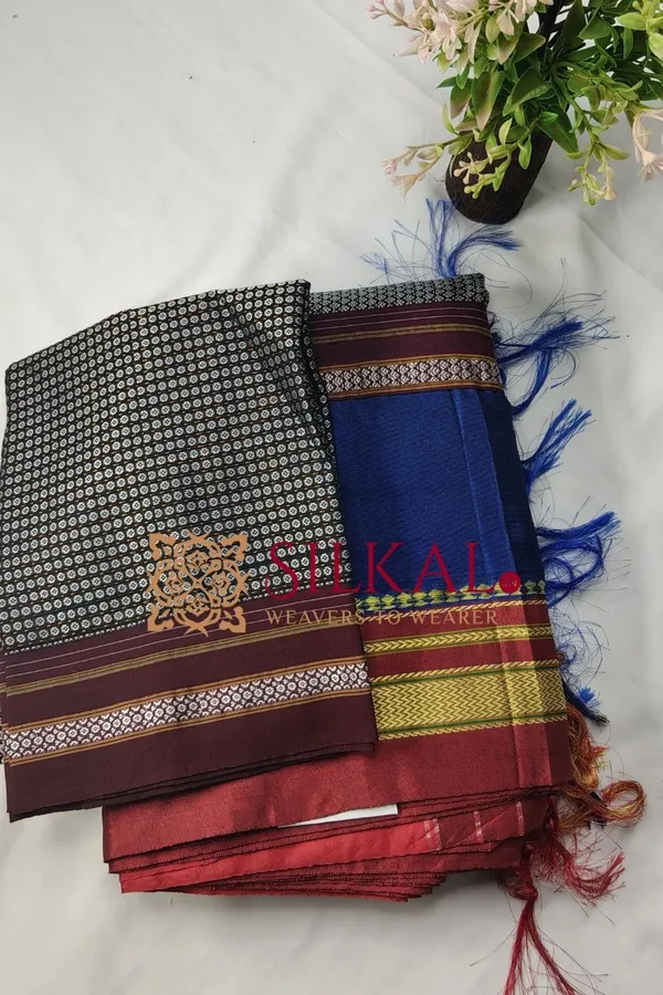 Ilkal_Khan_Viscose_Cotton__Saree_SKL03794