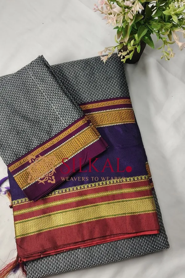 Ilkal_Khan_Viscose_Cotton__Saree_SKL03796