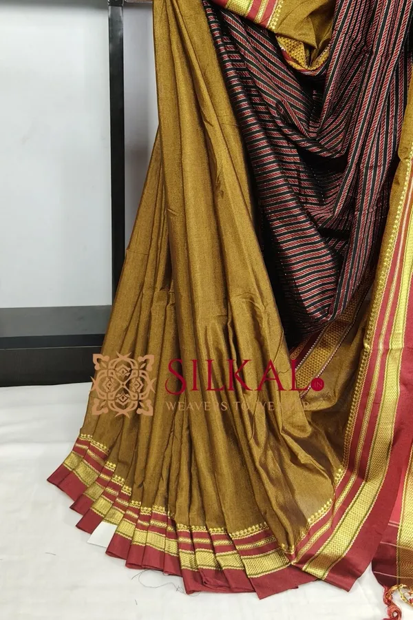 Ilkal_Khan_Viscose_Cotton__Saree_SKL03797