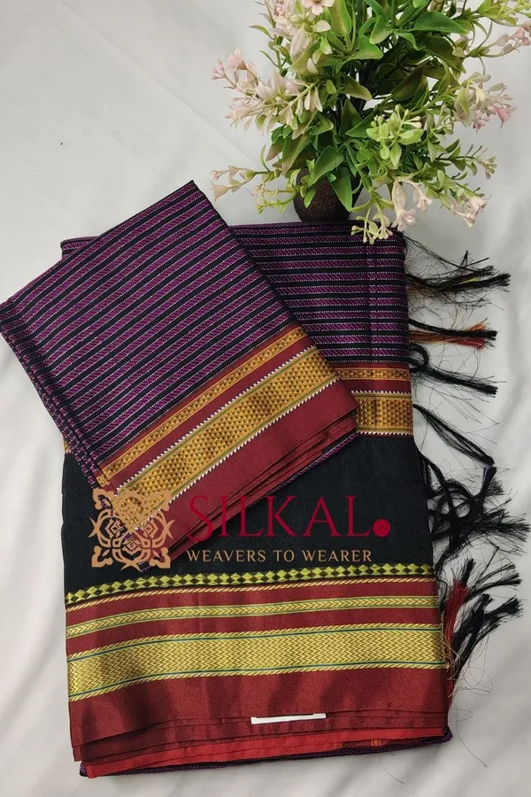 Ilkal_Khan_Viscose_Cotton__Saree_SKL03798