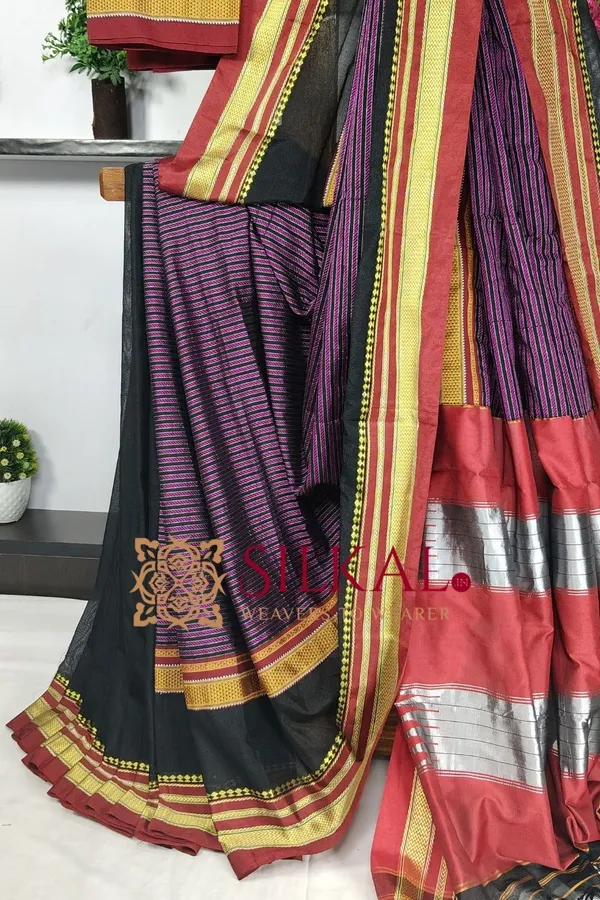 Ilkal_Khan_Viscose_Cotton__Saree_SKL03798