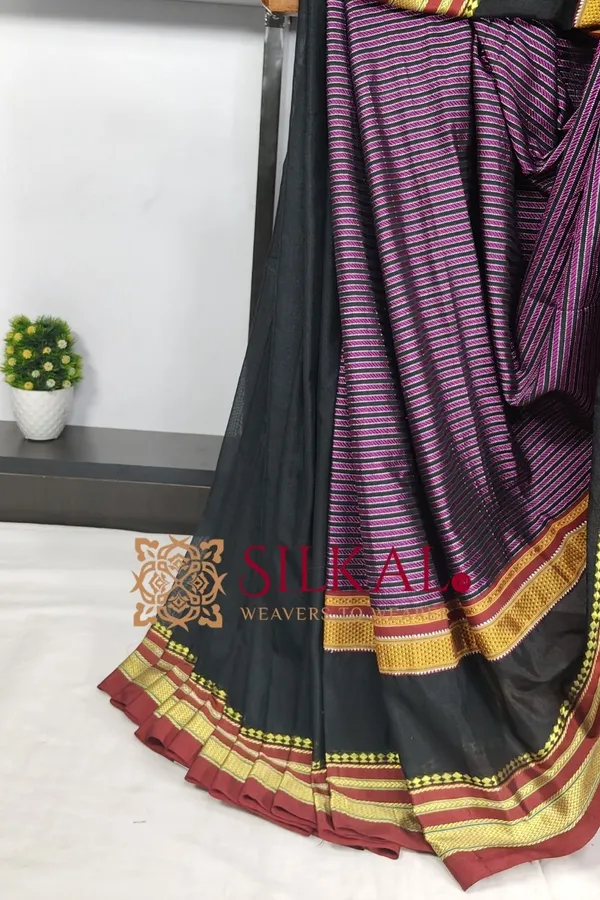 Ilkal_Khan_Viscose_Cotton__Saree_SKL03798