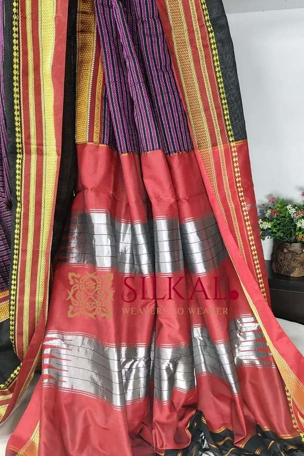 Ilkal_Khan_Viscose_Cotton__Saree_SKL03798