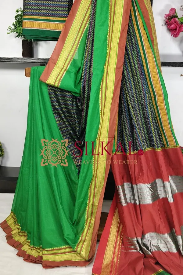 Ilkal_Khan_Viscose_Cotton__Saree_SKL03799