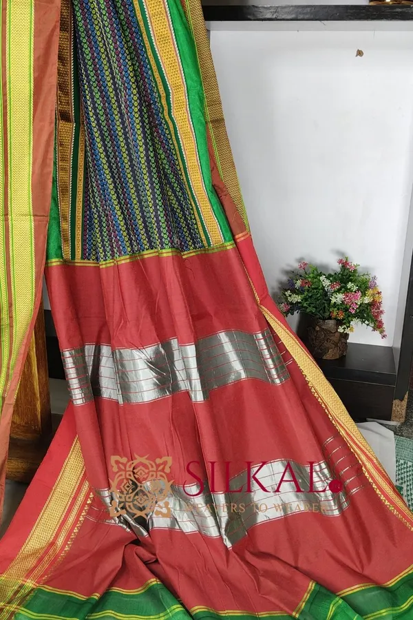 Ilkal_Khan_Viscose_Cotton__Saree_SKL03799