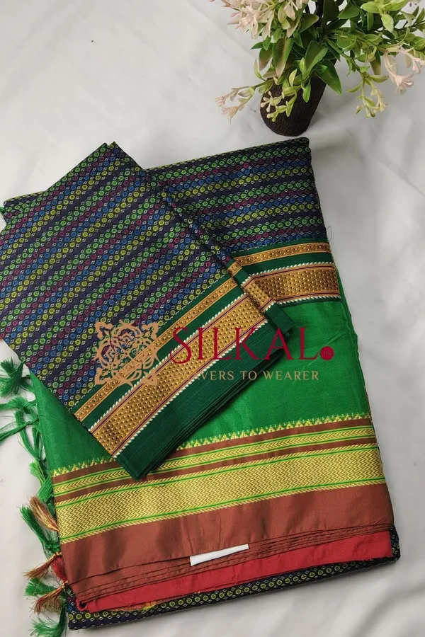 Ilkal_Khan_Viscose_Cotton__Saree_SKL03799