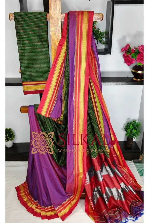Ilkal_Khan_Viscose_Cotton__Saree_SKL03802