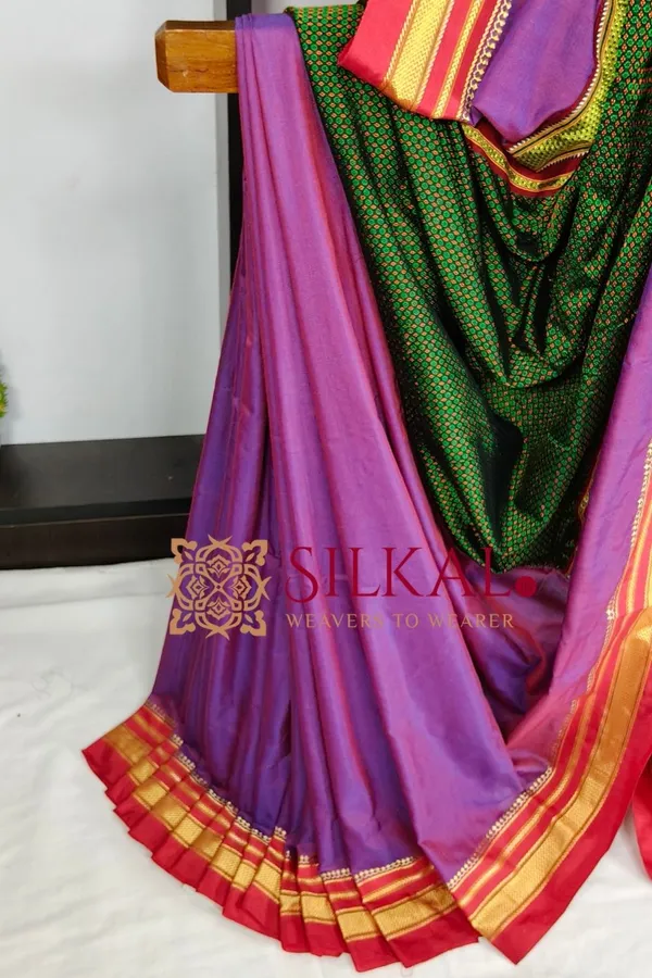 Ilkal_Khan_Viscose_Cotton__Saree_SKL03802
