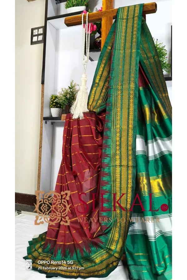Ilkal_Mercerised_Butta_Cotton_Saree__SKL03290